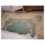 AREA RUG, SHOWS WEAR