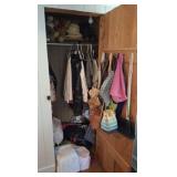 CONTENTS OF CLOSET, HAT BOXES, BEARS, CLOTHING,