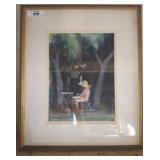 DUGAN SIGNED WATER COLOR 20X22