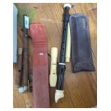 MUSICAL FLUTES ASSORTED, SOME PARTS