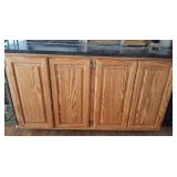 MARBLE TOP PINE BASE CABINET 64X22X36