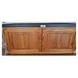 MARBLE TOP PINE BASE CABINET 48X35X22