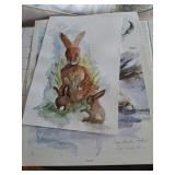 UNFRAMED WATER COLOR PRINT 17X22