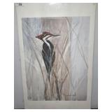 GAYE FISHER WOODPECKER PRINT