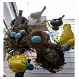 CRYSTAL AND TERRACOTA BIRD FIGURINES