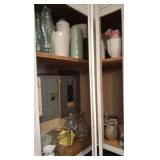 CORNER CABINETS, GLASSWRAE, BOWLS, MISC