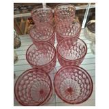 PINK STEMMED TUMBLERS