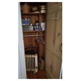 CONTENTS OF CLOSET, HEATERS, WALKER, MISC