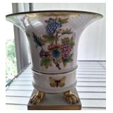 HEREND PORCELAIN TIGER FOOT VASE