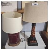 2 PC DECORATIVE LAMPS TALLEST 30IN