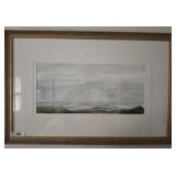 FRAMED AND MATTED WATERCOLOR GAYE FISHER