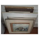 ASSORTED WATERCOLORS AND PRINTS, SOME GAYE