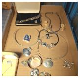 JEWELRY TRAY, SOME 925 SILVER