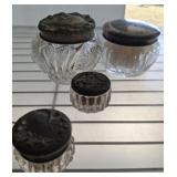 SILVER RIMED COVERED POWDERS, SOME 925