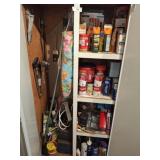 CONTENTS OF CABINETS, CLEANING SUPPLIES, FOOD
