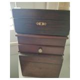 3 PC ANTIQUE DRESSER BOXES
