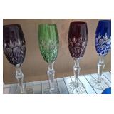 CRYSTAL COLORED CUT TO CLEAR FLUTES