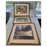 FRAMED WATERCOLORS, SOME DAMAGED