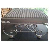METAL WORK UPHOLSTERED FOOT STOOL