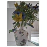 ARTIFICIAL PLANT AND ORIENTAL VASE 11IN