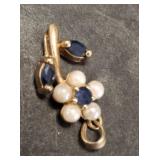 14K PENDANT WITH ASSORTED STONES