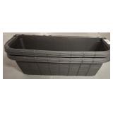 2 BROWN WINDOW BOX PLANTERS-NO TRELLIS