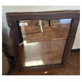 RUSTIC WOOD FRAMED WALL MIRROR
