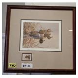 SIGNED/NUMBERED DUCK STAMP PRINT  18X17