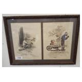 DATS MAH BOY, GIDDAP UNCLE PRINTS IN FRAME 24X17