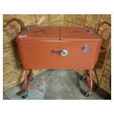 ATLANTA BRAVES OUTDOOR COOLER ON CASTERS