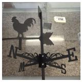 MINIATURE METAL WEATHER VANE, ROOSTER THEMED