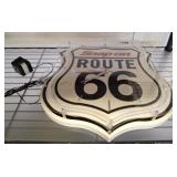SNAP-ON ROUTE 66 ELECTRIC NEON CLOCK  16X18