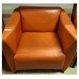 LEATHER UPHOLSTERED ARM CHAIR