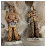 GERONIMO AND DAVY CROCKETT FIGURINES