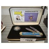 STATE QUARTER FOLDING KNIFE AND TIN