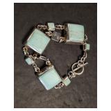 TURQUIOSE AND STERLING BRACELET