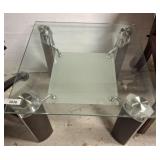 GLASS TOP END TABLE