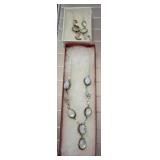 NECKACE AND EARRINGS MARKED 925