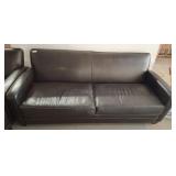 2 CUSHION LEATHER TYPE SOFA