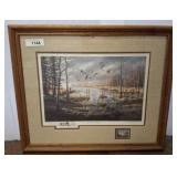 A LIKELY REFUGE GAME BIRD STAMP PRINT   25X21