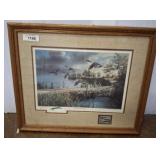 LIFTING TO THE NORTH GAME BIRD STAMP PRINT,