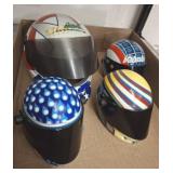 TRAY OF NASCAR MINATURE HELMETS