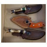 GROUP OF DAMASCUS KNIVES