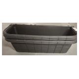 2 BROWN WINDOW BOX PLANTERS-NO TRELLIS