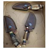 GROUP OF DAMASCUS KNIVES