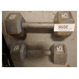 2 PC 15LB DUMB BELLS