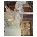 ANTIQUE HAND BLOWN APOTHECARY BOTTLES