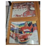 2PC NASCAR PICTURES FRAMED