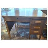 TIGER OAK KNEE HOLE DESK