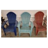 3 PC PLASTIC ADIRONDAK CHIARS